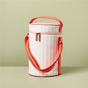 Soft-Sided 10can/6qt Portable Barrel Bag Cooler Coral/Orange - Hearth & Hand™